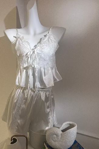 Faye Set Ivory - White sleepwear